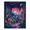 Neon dzsungel - számfestő készlet - Számfestő.hu - 60×70cm - Keret nélkül