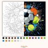 Vibráló sportlabdák - számfestő készlet - Számfestő.hu - 60×70cm - Keret nélkül