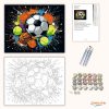 Vibráló sportlabdák - számfestő készlet - Számfestő.hu - 40×50cm - Keretre feszítve