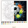 Vibráló sportlabdák - számfestő készlet - Számfestő.hu - 40×50cm - Keret nélkül