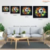 Vibráló sportlabdák - számfestő készlet - Számfestő.hu - 40×50cm - Keretre feszítve
