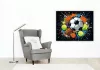 Vibráló sportlabdák - számfestő készlet - Számfestő.hu - 40×50cm - Keretre feszítve
