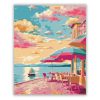Pasztel tengerparti terasz - számfestő készlet - Számfestő.hu - 60×70cm - Keret nélkül