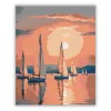 Aranyló vitorlások a Balaton vizén - számfestő készlet - Számfestő.hu - 80×100cm - Keret nélkül