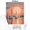 Aranyló vitorlások a Balaton vizén - számfestő készlet - Számfestő.hu - 40×50cm - Keret nélkül