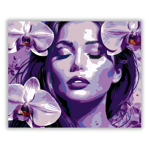 Álmodozó orchideák - számfestő készlet - Számfestő.hu - 50×60cm - Keretre feszítve