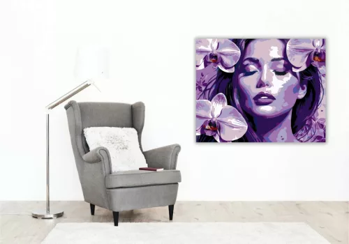 Álmodozó orchideák - számfestő készlet - Számfestő.hu - 40×50cm - Keret nélkül