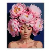 Álomszerű bazsarózsa koszorú - számfestő készlet - Számfestő.hu - 60×70cm - Keretre feszítve