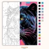 Párduc tekintet - számfestő készlet - Számfestő.hu - 60×70cm - Keretre feszítve