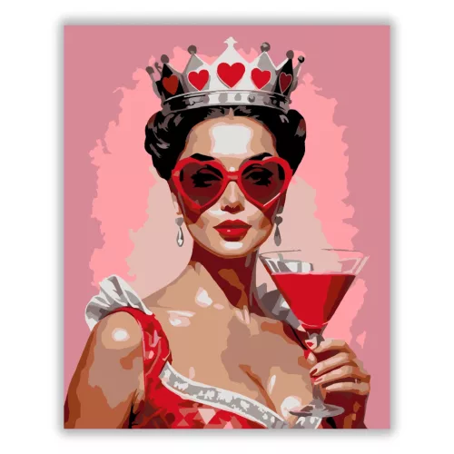 Pimasz koronás pillantás - számfestő készlet - Számfestő.hu - 60×70cm - Keret nélkül