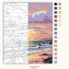 Aranyló tengerpart - számfestő készlet - Számfestő.hu - 50×60cm - Keret nélkül