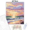 Aranyló tengerpart - számfestő készlet - Számfestő.hu - 60×70cm - Keret nélkül