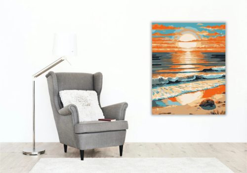 Aranyhíd a tengeren - számfestő készlet - Számfestő.hu - 80×100cm - Keret nélkül