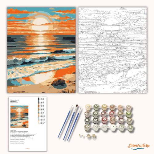 Aranyhíd a tengeren - számfestő készlet - Számfestő.hu - 40×50cm - Keret nélkül