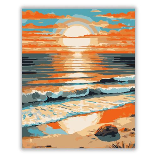 Aranyhíd a tengeren - számfestő készlet - Számfestő.hu - 40×50cm - Keret nélkül