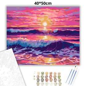 Élénk hullámok - számfestő készlet - Számfestő.hu - 40×50cm - Keret nélkül