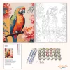 Trópusi papagáj - számfestő készlet - Számfestő.hu - 80×100cm - Keret nélkül