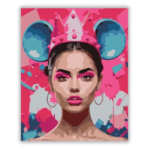 Királynői tekintet - számfestő készlet - Számfestő.hu - 50×60cm - Keret nélkül