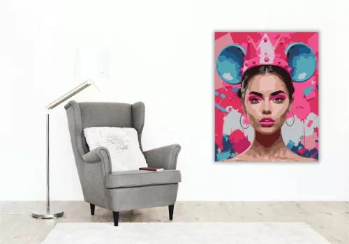 Királynői tekintet - számfestő készlet - Számfestő.hu - 50×60cm - Keret nélkül