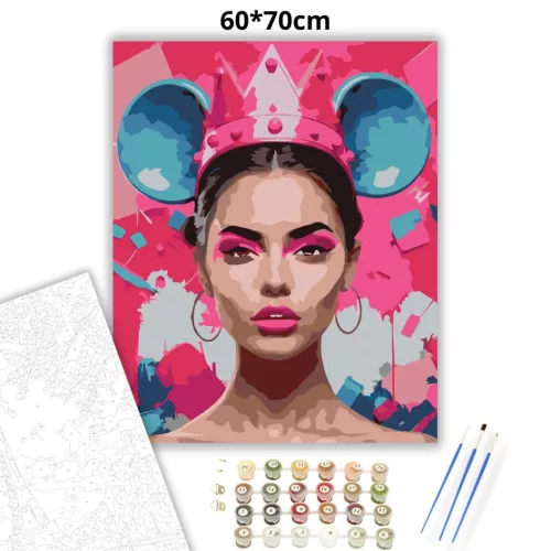 Királynői tekintet - számfestő készlet - Számfestő.hu - 60×70cm - Keret nélkül