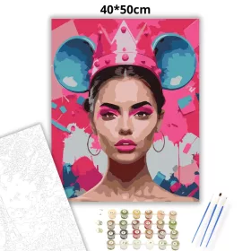 Királynői tekintet - számfestő készlet - Számfestő.hu - 40×50cm - Keret nélkül