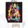 Gördeszkás bulldog - számfestő készlet - Számfestő.hu - 60×70cm - Keretre feszítve