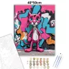 Graffitis párduc - számfestő készlet - Számfestő.hu - 40×50cm - Keret nélkül