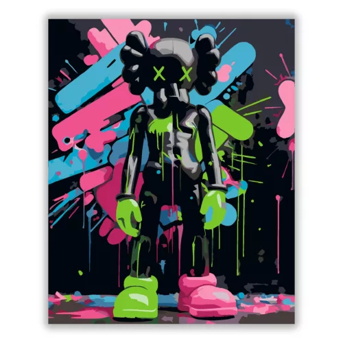 Fröccsenő festékfigura - számfestő készlet - Számfestő.hu - 40×50cm - Keret nélkül