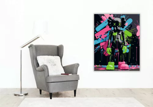 Fröccsenő festékfigura - számfestő készlet - Számfestő.hu - 40×50cm - Keretre feszítve