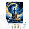 Misztikus Buddha a csillagok alatt - számfestő készlet - Számfestő.hu - 60×70cm - Keret nélkül