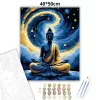 Misztikus Buddha a csillagok alatt - számfestő készlet - Számfestő.hu - 40×50cm - Keret nélkül