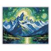 Csillagfényes hegycsúcsok - számfestő készlet - Számfestő.hu - 40×50cm - Keret nélkül