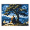 Elmélkedő fa alatt - számfestő készlet - Számfestő.hu - 40×50cm - Keret nélkül