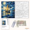 Csillagfényes vitorlás - számfestő készlet - Számfestő.hu - 40×50cm - Keretre feszítve