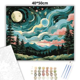 Hullámzó égbolt alatt - számfestő készlet - Számfestő.hu - 40×50cm - Keret nélkül