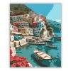 Derűs kikötői öböl - számfestő készlet - Számfestő.hu - 40×50cm - Keret nélkül