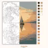Balatoni vitorlás csendje - számfestő készlet - Számfestő.hu - 50×60cm - Keretre feszítve