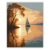 Balatoni vitorlás csendje - számfestő készlet - Számfestő.hu - 60×70cm - Keretre feszítve
