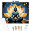Csillagfényes meditáció - számfestő készlet - Számfestő.hu - 50×60cm - Keretre feszítve