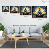 Csillagfényes meditáció - számfestő készlet - Számfestő.hu - 40×50cm - Keretre feszítve