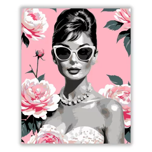 Gyöngysoros pillantás - számfestő készlet - Számfestő.hu - 40×50cm - Keret nélkül