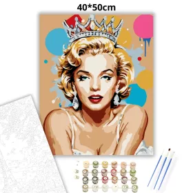 Fenséges tiara - számfestő készlet - Számfestő.hu - 40×50cm - Keret nélkül