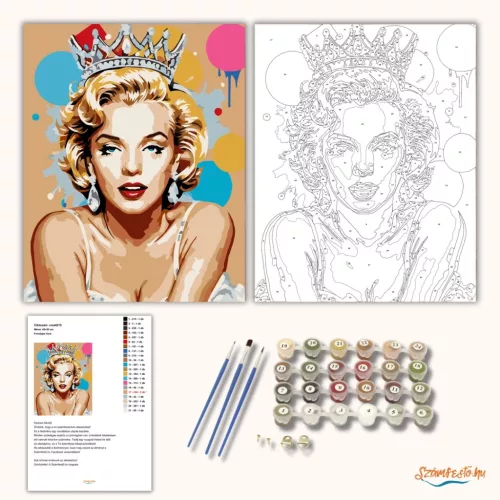 Fenséges tiara - számfestő készlet - Számfestő.hu - 40×50cm - Keret nélkül