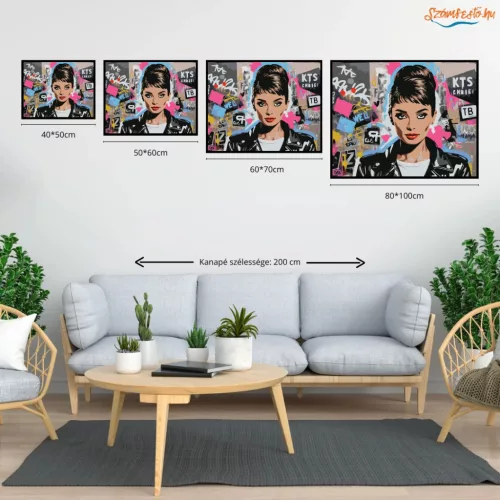 Városi graffiti-portré - számfestő készlet - Számfestő.hu - 60×70cm - Keret nélkül