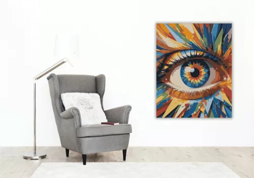 Karcos pillantás - számfestő készlet - Számfestő.hu - 60×70cm - Keret nélkül