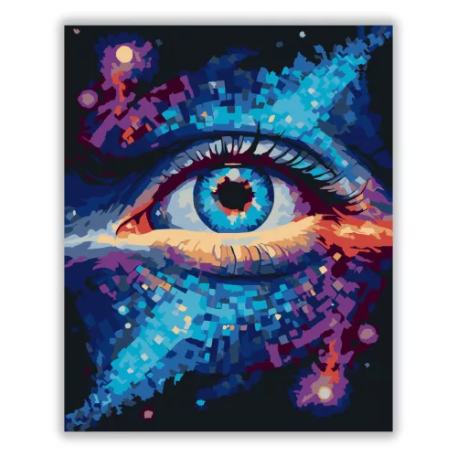 Misztikus csillag tekintete - számfestő készlet - Számfestő.hu - 60×70cm - Keret nélkül