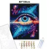 Misztikus csillag tekintete - számfestő készlet - Számfestő.hu - 80×100cm - Keretre feszítve