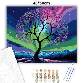 Sarki fény fája - számfestő készlet - Számfestő.hu - 40×50cm - Keret nélkül