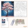 Rózsaszín lombkorona - számfestő készlet - Számfestő.hu - 50×60cm - Keretre feszítve