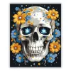 Csillagszemű koponya - számfestő készlet - Számfestő.hu - 80×100cm - Keretre feszítve